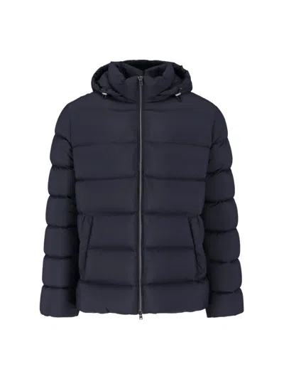 Herno Black Il Bomber Technical Down Jacket In Multi