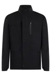 Herno Black Jacket With High Collar In Black