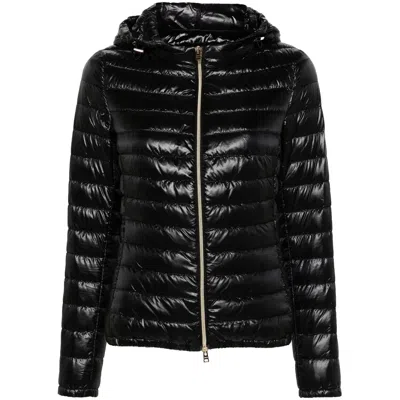 Herno Angela Quilted Puffer Jacket In Black