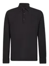 Herno Resort Polo Shirt In Soft Wool Knit In Black