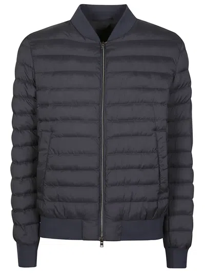 Herno Black L Aviatore Legend Bomber Jacket In Blue