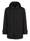 Herno Waterproof 2-layer Laminar Fabric Coat In Black