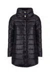 Herno Black 200 G Ultralight Nylon Amilia Coat In Black