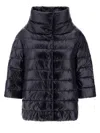 Herno Black Nylon Aminta Cape In Black