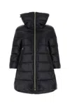 HERNO BLACK NYLON CLEOFE DOWN JACKET