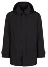 Herno Concealed-closure Classic-collar Medium Down Jacket In Black