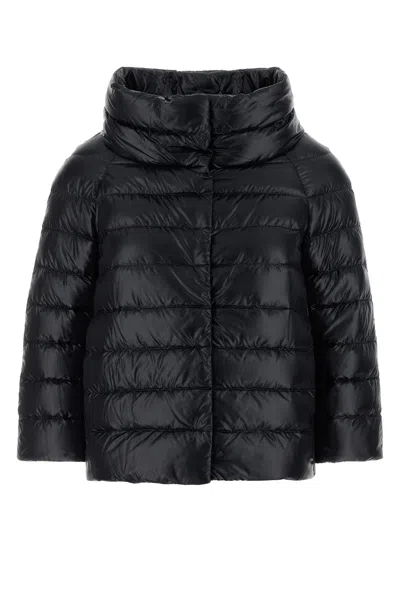 HERNO HERNO BLACK NYLON DOWN JACKET