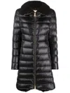 Herno Long Quilted Jacket High Collar In Multi