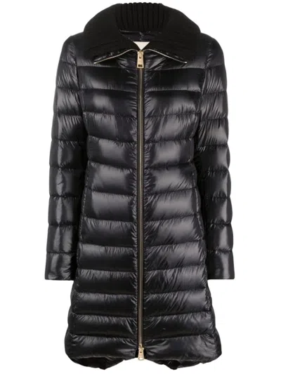 HERNO BLACK NYLON DOWN JACKET