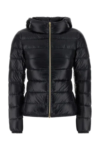 HERNO PIUMINO IN NYLON NERO  DONNA
