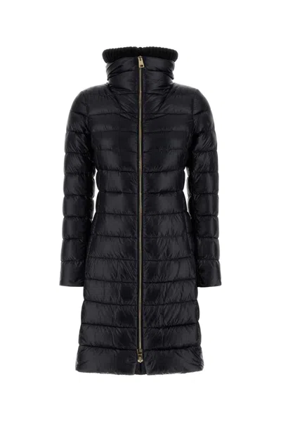 HERNO BLACK NYLON DOWN JACKET