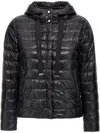 Herno Black Down Jacket With Drawstring Hood And Logo Detail On The Drawstring In Tech Fabric Woman In Black