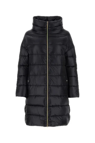 HERNO BLACK NYLON MATILDE DOWN JACKET