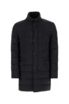 Herno Feather Coat With Legend Line  Pi007ule19288 9460 In Nero