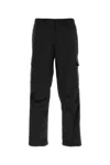 Herno Elastic Waistband Cargo Trousers With Side Pockets In Black
