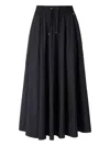 Herno Black Nylon Skirt Elastic Waist In Black
