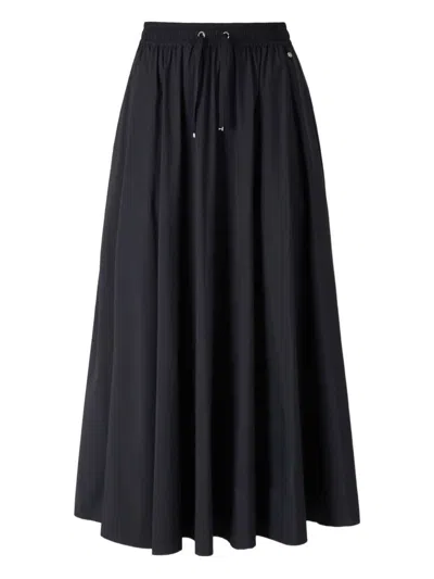 Herno Black Nylon Skirt Elastic Waist