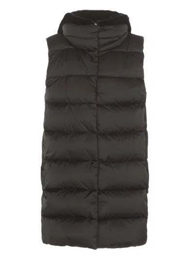 Herno Black Padded And Quilted Vest