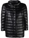 Herno Ultralight Black Nylon Long Puffer Jacket In Black