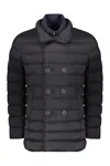 Herno Black Padded Jacket With Double-breasted Closure In Black