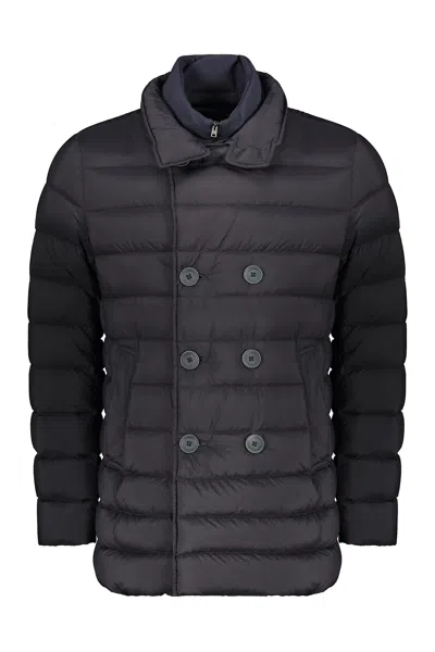 Herno Black Padded Jacket With Double-breasted Closure
