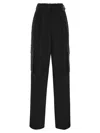 Herno Women Soft Wool Cargo Pants In Black