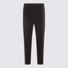 Herno Relaxed Fit Trousers Button Detail In Black