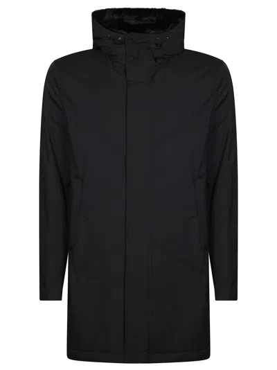 Herno Black Parka With Functional Details