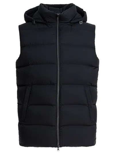 Herno Ecoage Sleeveless Jacket Jackets And Coats Black In Blue