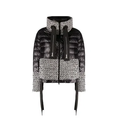 Herno Black Polyamide Full-length Jacket In Multi