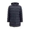 Herno Technical Down Jacket With Acrylic-coated Polyamide In Blue