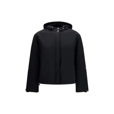 HERNO BLACK POLYAMIDE SHELL JACKET