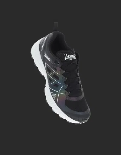 Herno Black Polyester Athletic Sneakers In Multi