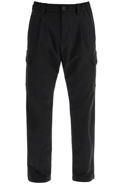 HERNO BLACK POLYESTER PANTS WITH PATCH POCKETS