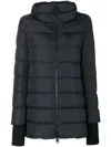Herno Long Black Down Jacket With Hood In Nylon Woman In Black