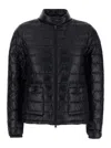 Herno Black Quilted Down Jacket With Raised Collar And Front Pockets In Tech Fabric Woman In Black