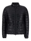 Herno Black Quilted Down Jacket With Raised Collar And Front Pockets In Tech Fabric Woman In Black
