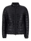 Herno Black Quilted Down Jacket With Raised Collar And Front Pockets In Tech Fabric Woman In Black