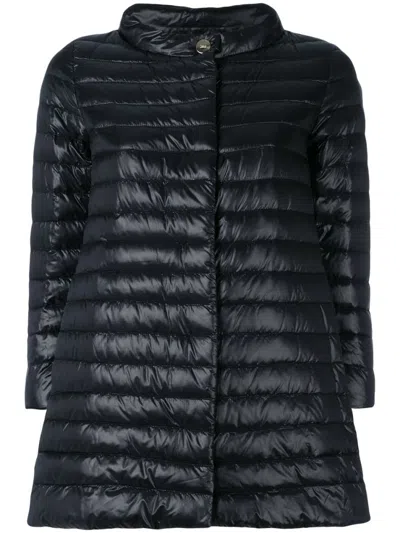 HERNO BLACK QUILTED JACKET