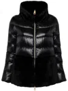 Herno Ultralight Nylon And Lady Alternative Fur Cape Clothing In Black