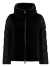 Herno Faux Fur-inserts Ultralight Padded Jacket Clothing In Black