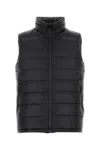 Herno Black Nylon Sleeveless Reversible Down Jacket In Black