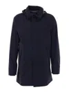 Herno Men Long Raincoat In Black