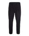 Herno Black Regular Drawstring Pants In Black