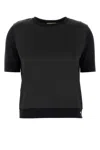 Herno Black Technical-hem Drawstring-bottom Cotton T-shirt