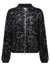 Herno Women's Bomber Jacket With Sequins In Black