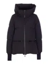 Herno Quilted Polyester Microfiber Jacket With Zip In Blue