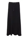 Herno Nylon Skirt With Drawstring And Elastic Waistband In Black