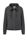 Herno Black Solid Shirt Collar Jacket In Green