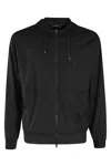 Herno Black Stretch Fabric Sweatshirt In Black